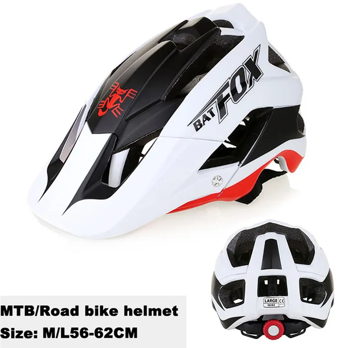 BATFOX bike helmet bat fox mtb cycling helmet integrally-molded women bicycle helmet man road bike mtb casco ciclismo bicicleta - Цвет: F-659-Multi