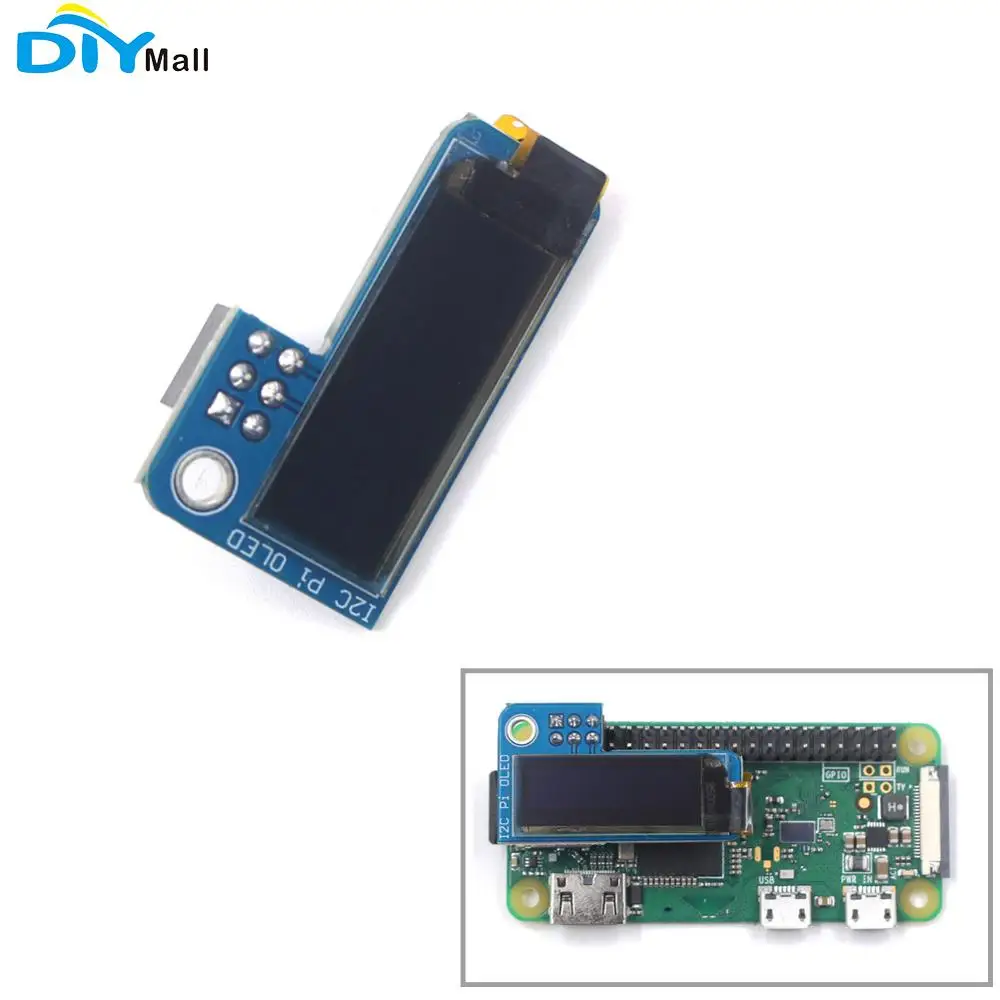 

DIYmall PiOLED I2C 0.91inch OLED 128x32 SSD1306 Blue for RPI Raspberry Pi 1, B+, Pi 2, Pi 3 and Pi Zero