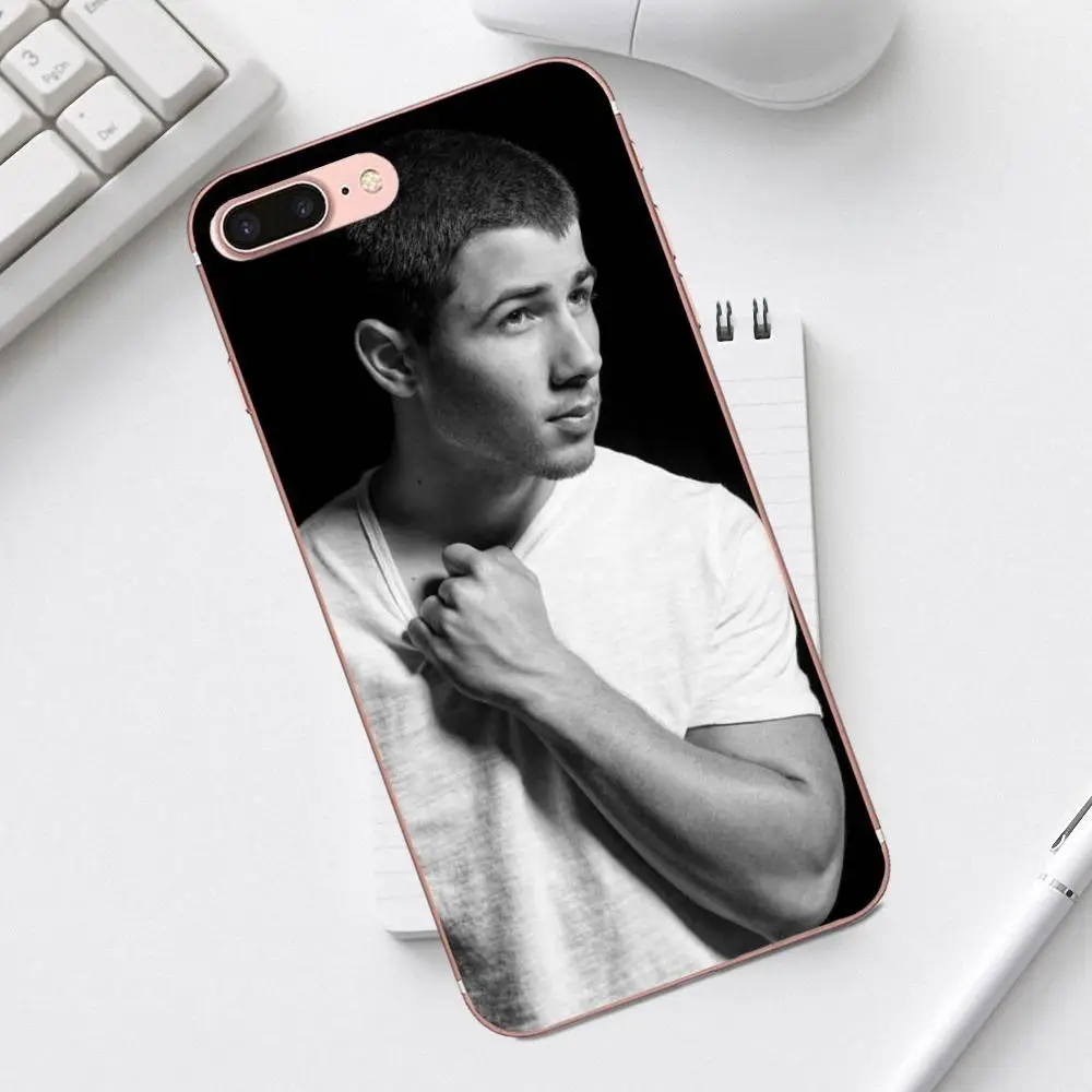 Qdowpz Nick Jonas Мягкий ТПУ чехол с принтом для iPhone 4 4S 5 5C SE 6 6S 7 8 Plus X XS Max XR Galaxy A3 A5 J1 J3 J5 J7 2017