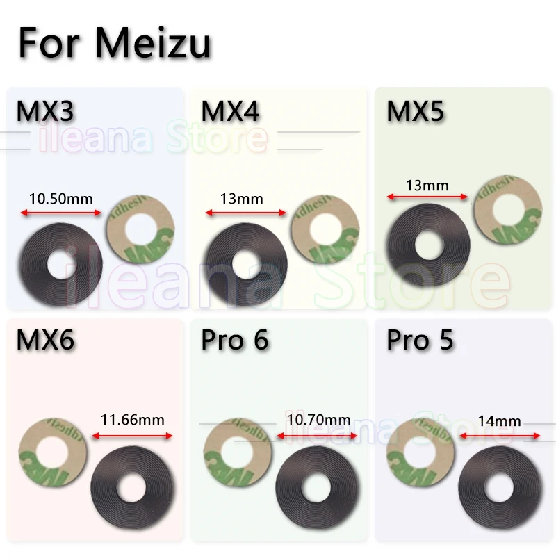 Оригинальное стекло камеры для Meizu MX MX4 MX5 MX6 Pro 6 5 4 задний тыловой объектив +