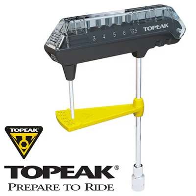 

Набор ключей и бит Topeak Combo Torq 3-12 нм + 3/4/5/6 мм шестигранные ключи + T-25 Инструменты для ремонта велосипеда Torx bke