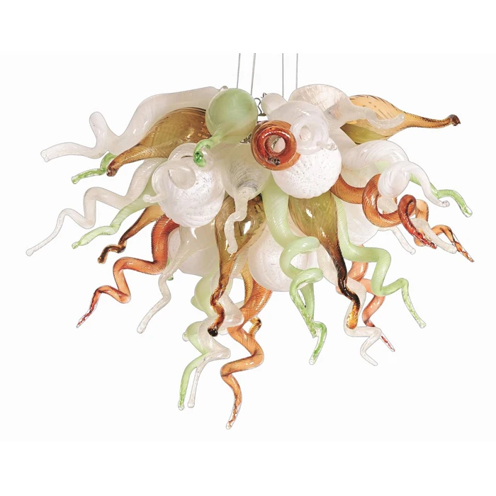 

Longree 2017 Christmas colorful glass hanging lamp chandelier art decor concrete pendant lamp Holiday family decor