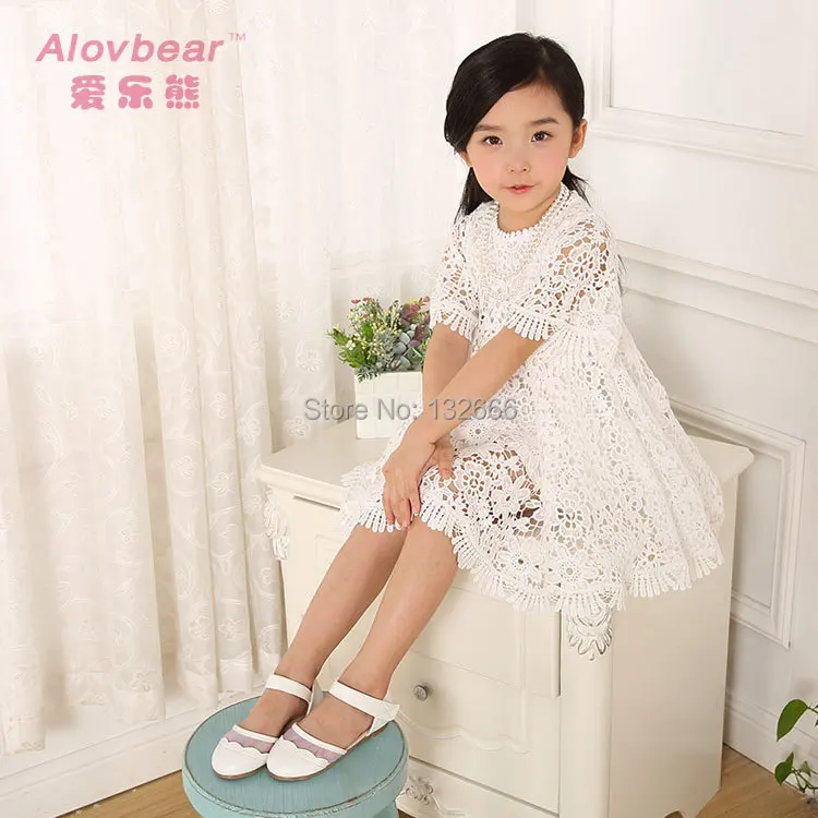 Весна и лето дети в обувь девочки сандалии полые кружево женское корейский