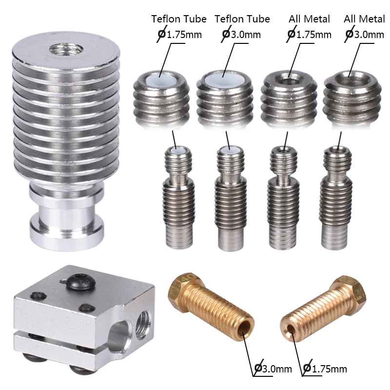 3D Принтер V6 J head Hotend Bowden экструдер с вентилятором 1 75 мм 3 0 филаментный 4 сопло +