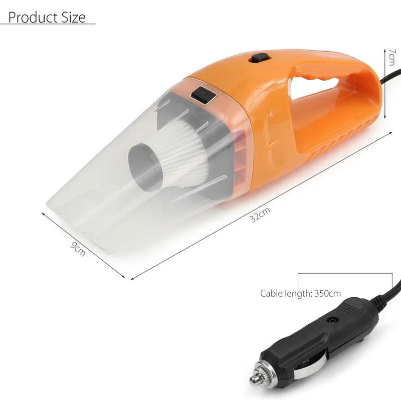 

Warmtoo Car Vacuum Cleaner 120W 12V Mini Portable Handheld Automobiles Vacuum Cleaner Wet and Dry Dual Use Car Vacuum Asur