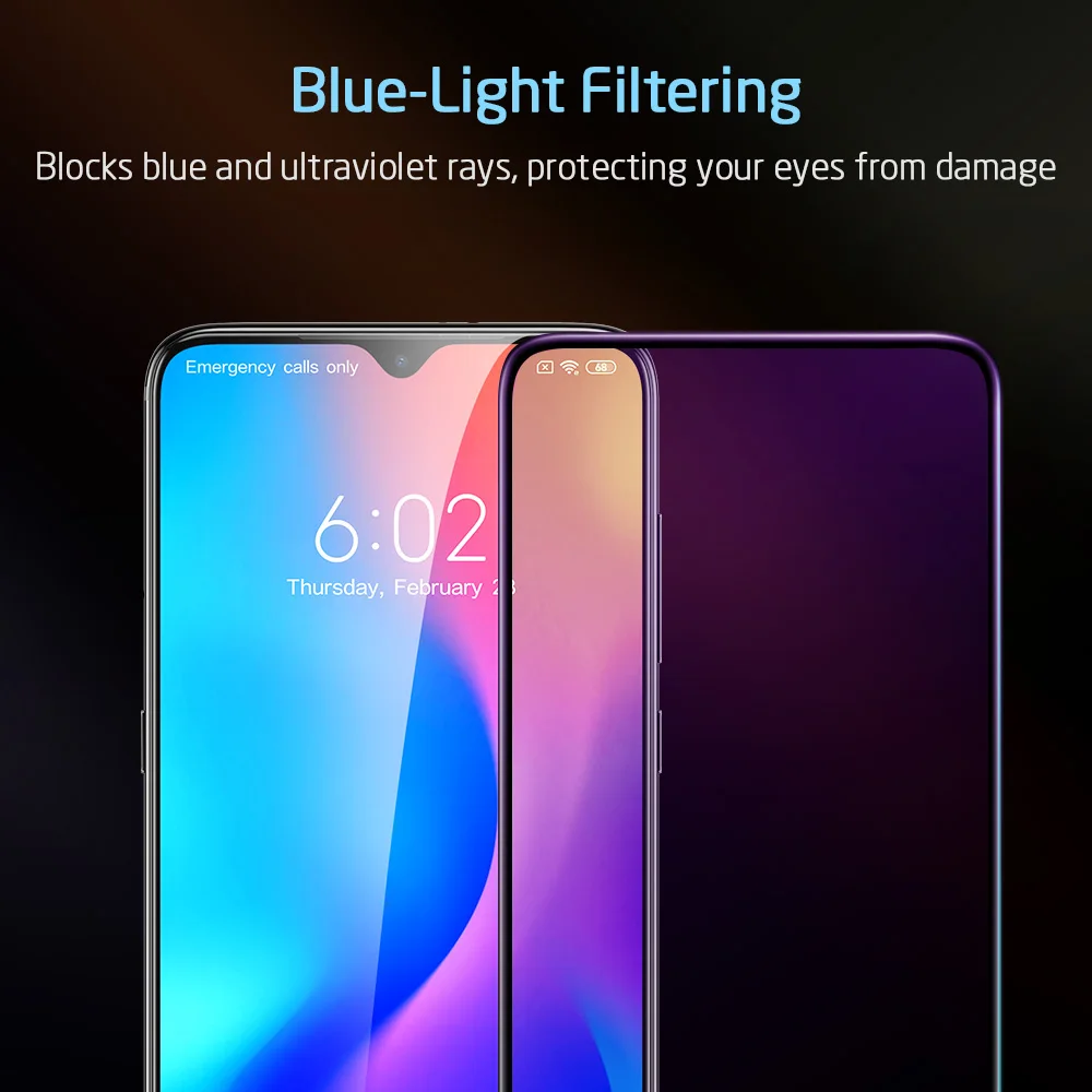 ESR Защита экрана для Xiaomi mi 8 9 Pro SE CC9e 3D полное покрытие защита от синего излучения закаленное стекло для Red mi Note 7 8 K20 Pro