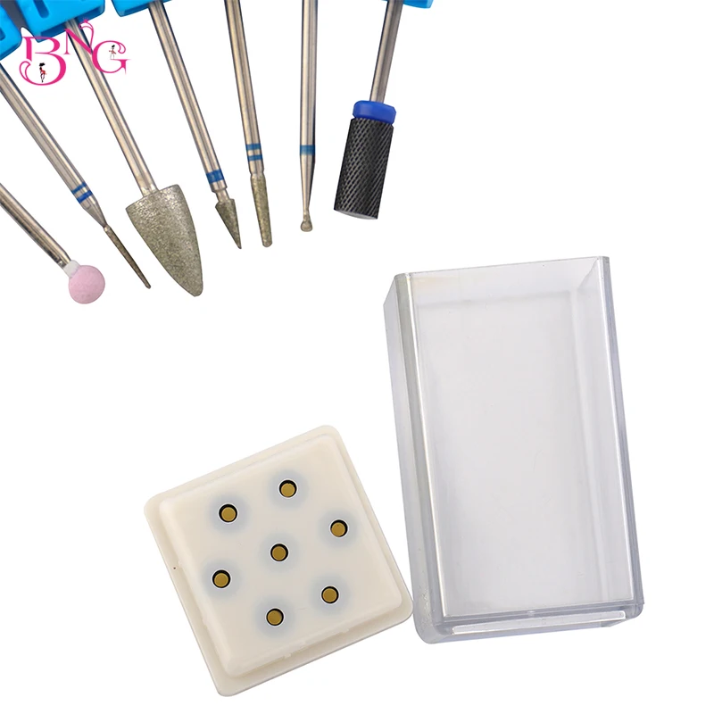 BNG 7cs/lot Nail Drill Bit Set Cuticle Art File Cleaner Electric Ceramic Gel Finger Carbide metal file Manicure Pedicure | Красота и
