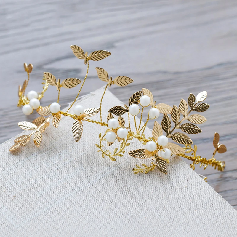 HIMSTORY Шарм ручной работы Цветочная фотожемчужина свадебный обруч для волос с