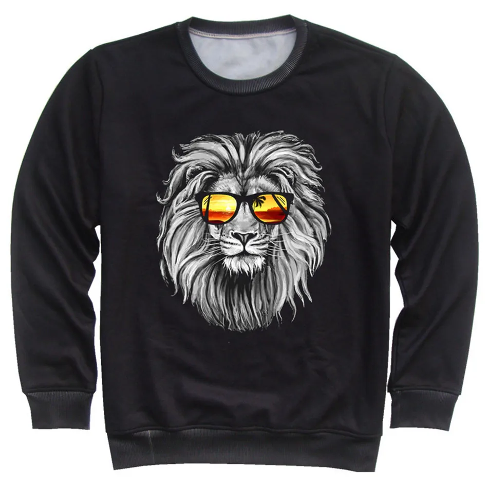 

Joyonly 2018 Kids Fashion 3d Black Sweatshirt Children Animal Lion Tiger Owl Colorful Printed Hoodies Boys Girls Pullover Tops