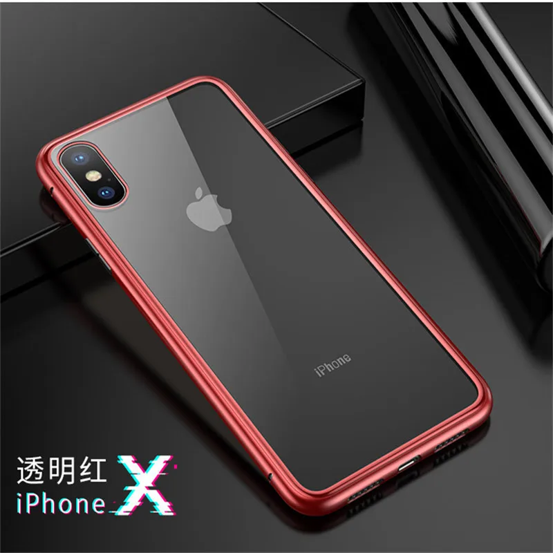 Mzxtby 360 магнитный адсорбционный чехол для iPhone X 8 Plus 7 XS Max + задняя крышка из