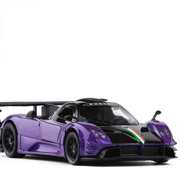 Модель спортивного автомобиля из 1/31 сплава Pagani Zonda, металлические Литые под давлением игрушечные транспортные средства, мигающие музыкальные детские игрушки, подарки