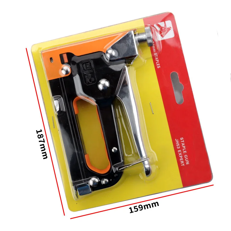 

Heavy duty manual staple gun stapler for furniture staples multi-function Wood Door Upholstery framing Rivet Gun Kit Tacker tool