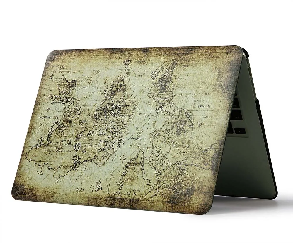 1 Carry360 масло изображение карты сумка для ноутбука чехол для Macbook Air 13 Pro retina 12 13,3 15 Touch Bar для Apple Mac book A1989/A1932 - Цвет: 1