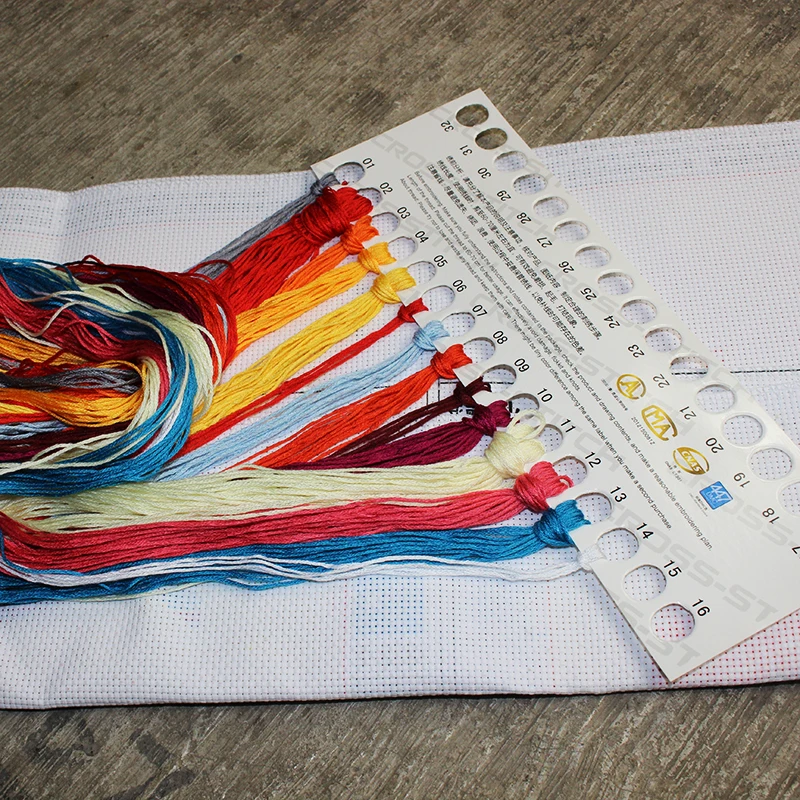 GLymg Handmade Needlework Cotton Embroidered Cross-stitching Painting Cross stitch Thread Color Deer Cartoon Animal Home Decor | Дом и сад