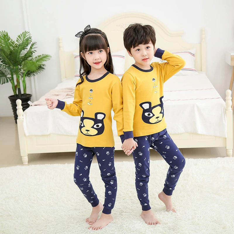Хорошее Качество Multi Стиль Повседневное хлопковые детские пижамы комплект для