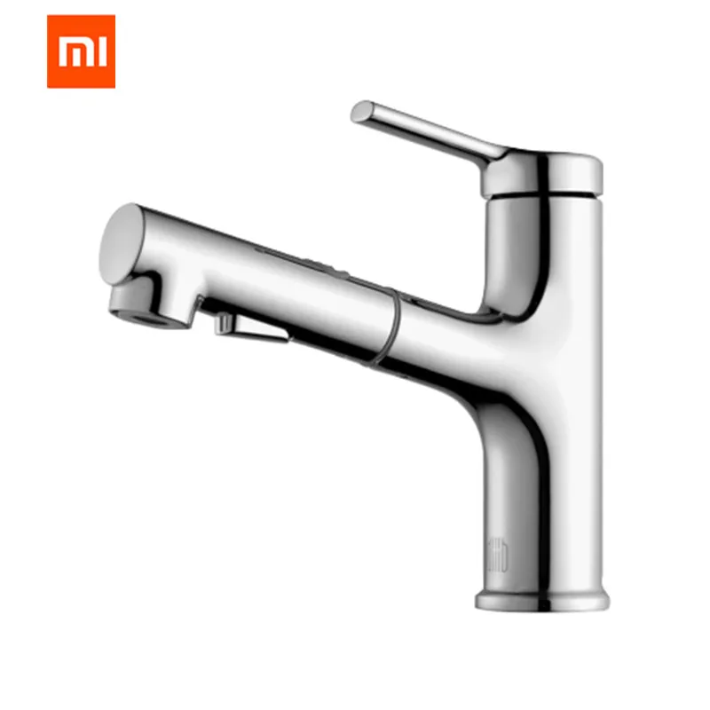 silver MI Mijia DABAI кран для раковины ванной комнаты с выдвижным ополаскивателем опрыскиватель полоскание Чистка 2 режима смеситель кран холодной и горячей ванны - Цвет: silver