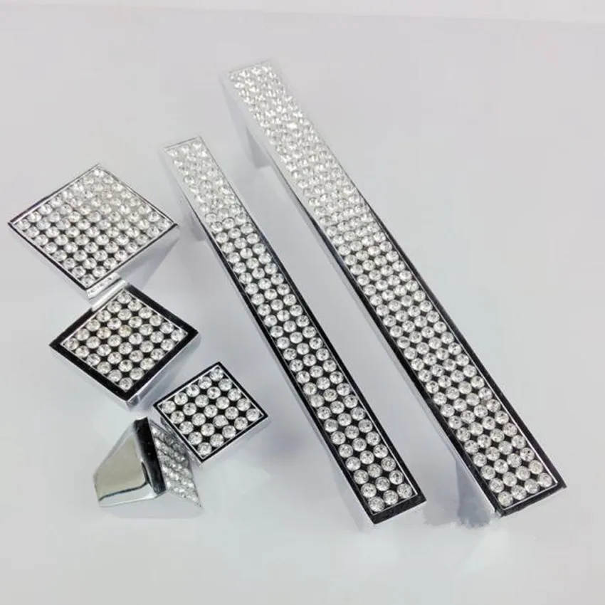 96 мм 128 современная модная кухонная ручка двери из горного хрусталя шкафа буфета