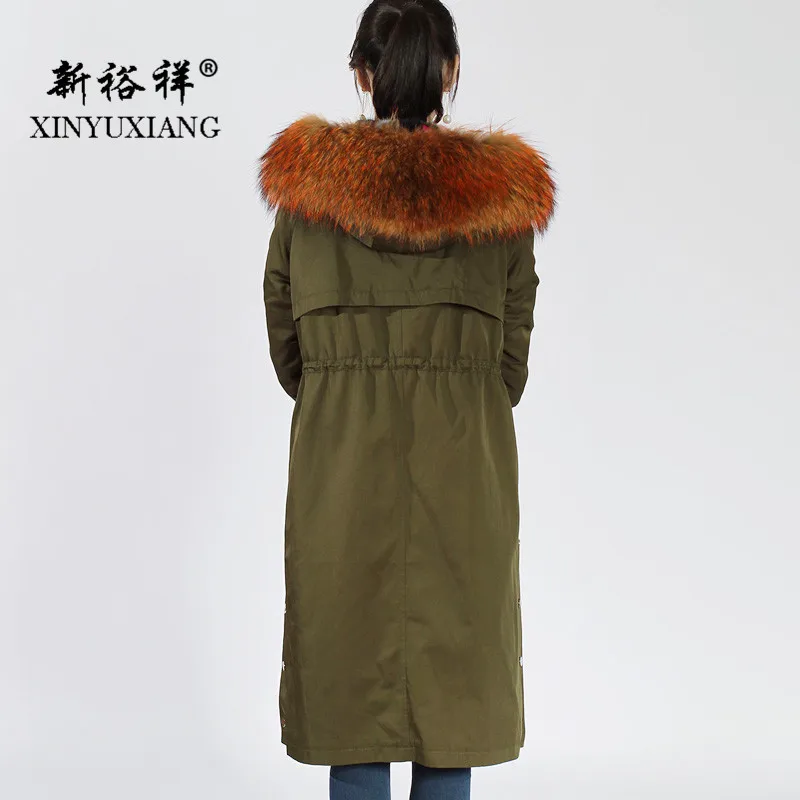 XINYUXIANG 2018 новый тонкий шнурок уличная Для женщин парки зимние Роскошные 100%