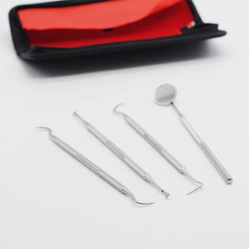 

1/Set Dental Mouth Mirror Tweezers Probe Hook Pick Tweezer Teeth Cleaning Kit Oral Hygiene Stainless Dentist Steel Tools