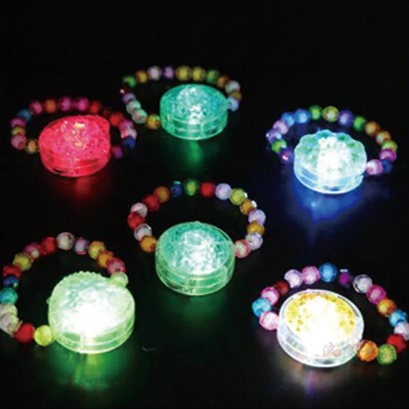 Модный светящийся браслет из бисера мигающий светодиодный детский подарок