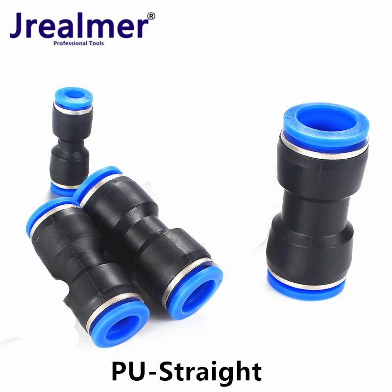 Jrealmer PU 4 мм 16 Внутренний прямой нажимной Пневматический фитинг для подключения