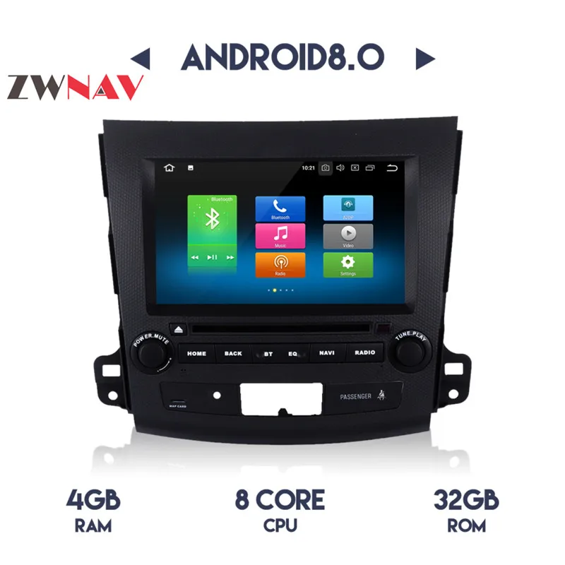 4 ядра/8 ядерный процессор, 4G ram Android 8,0 автомобильный gps-навигатор для Mitsubishi Outlander/peugeot 4007/Citroen C-Crosser автомобильный Радио dvd