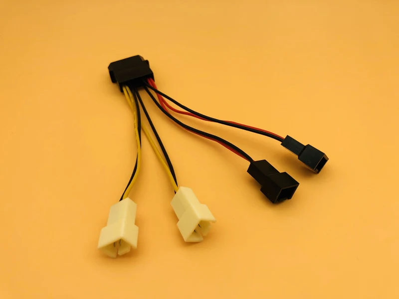 Новый Компьютерный Вентилятор охлаждения силовые кабели 4Pin Molex к 3Pin вентилятор