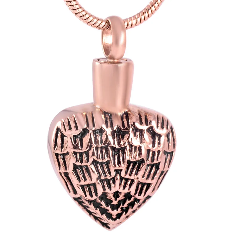 

IJD9745 Heart Heart Stainless Steel Cremation Pendant for Ashes Urn with Engraving Memorial Keepsake Jewellery