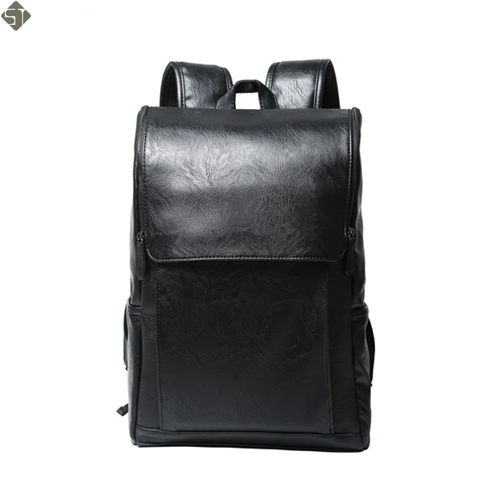 FUSHAN Brand Preppy Style Leather School Backpack Bag For College Simple Design Men Casual Daypacks mochila male New | Багаж и сумки
