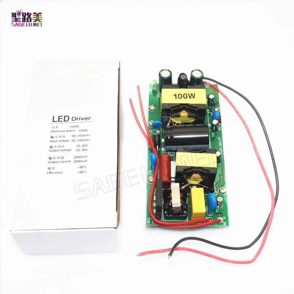 AC90 260V LED источник питания 100 Вт Светодиодный драйвер для Ной лампы мА Высокая