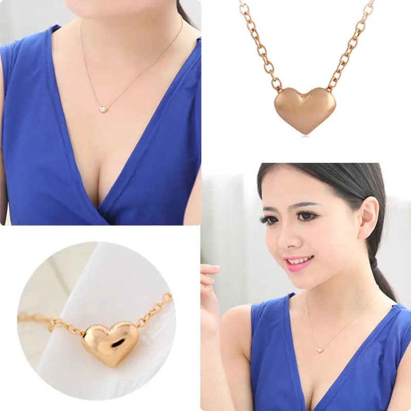 Модное простое любовное сердечко подвеска ожерелье ювелирные изделия подарки
