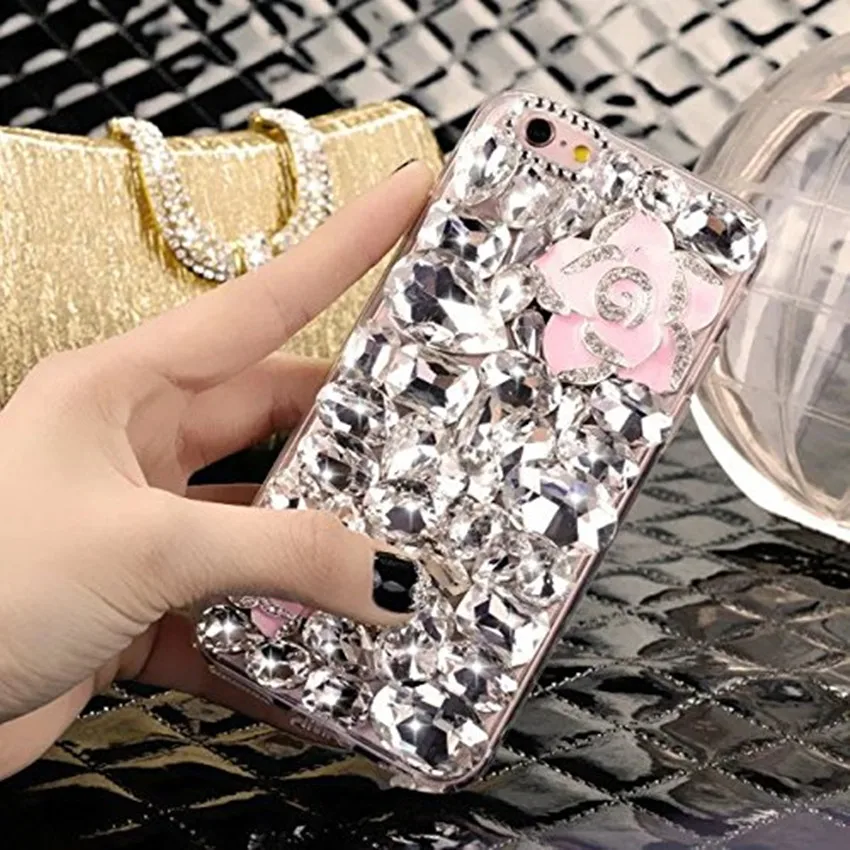 

Bling Crystal Diamond Rhinestone Fox head and Crown Soft Phone Case For Huawei Honor8 9 10 20 Lite V10 V20 7X 8X Nova2 3 4 5