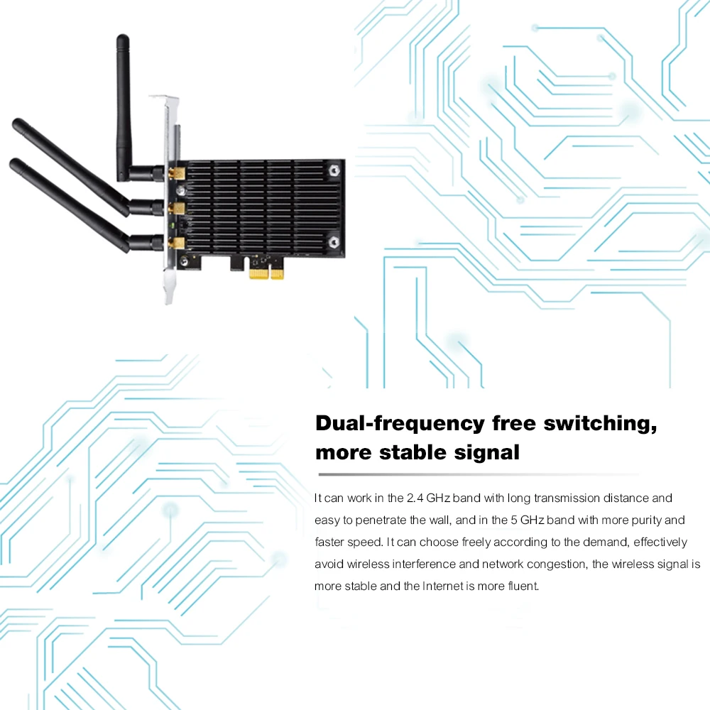 AC1900Mbps Wifi Gigabit Ethernet Сетевая карта PCI-e адаптер антенны Wi-Fi PCI беспроводной двойной 2,4 ГГц 5 ГГц IEEE 802.11ac для ПК
