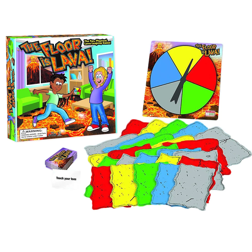 1The Floor is Lava Family Interactive Fun настольная игра для детей и взрослых цветные пенные