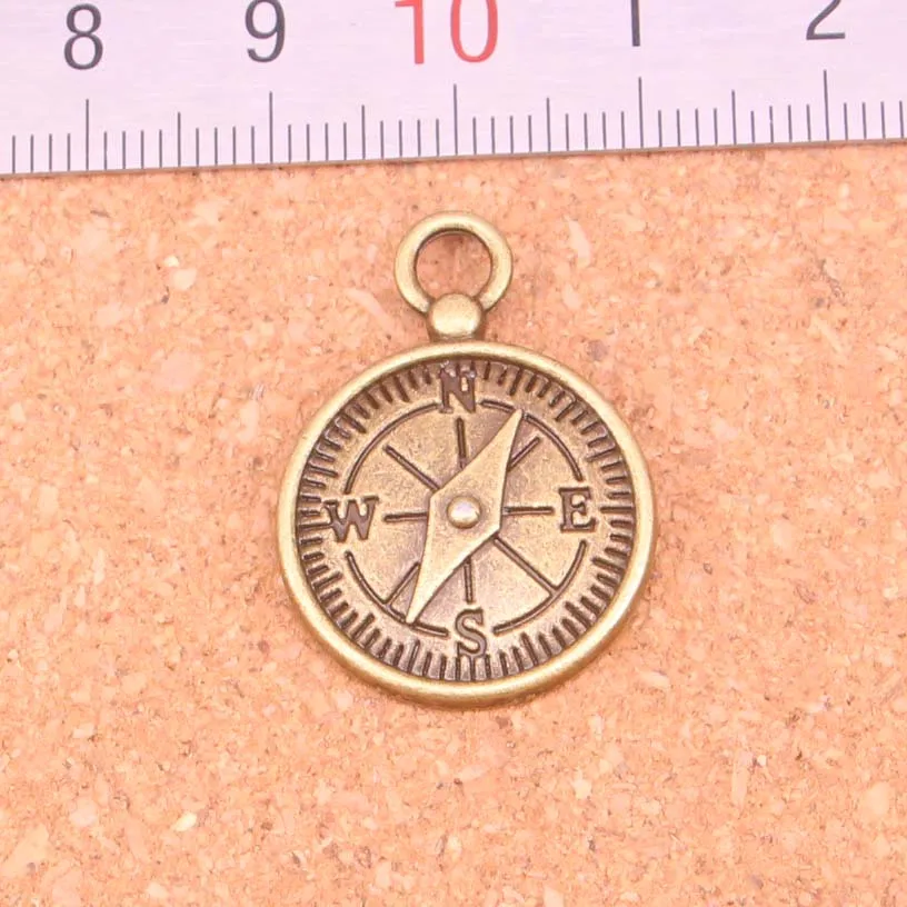 10 шт. подвески Компас для изготовления ювелирных изделий 27 х20 мм|charm pendant|compass