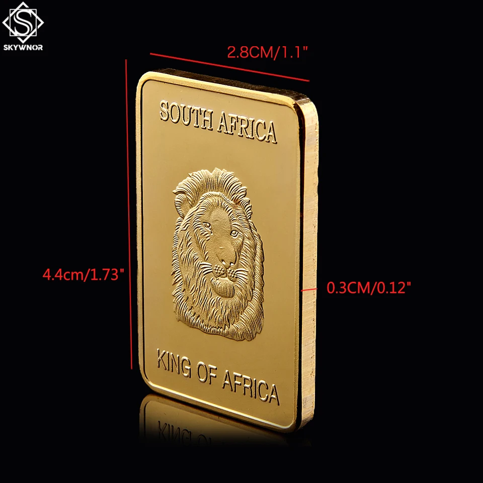 ЮАР позолоченная коллекция 1967 Fyngoud мелкая Золотая монета 100 мельницы Толстая в