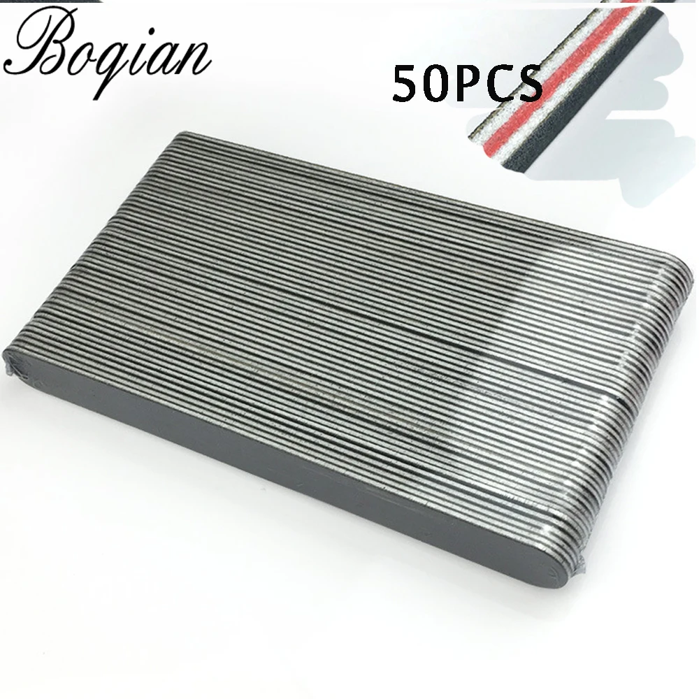 BQAN 50 шт. пилки для ногтей маникюра 100/180 мощная Толстая блестящая пилка