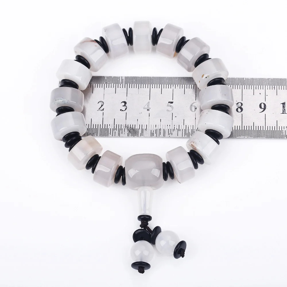 2018 Reiki White Jade Jewelry Natural Stone Buddha Beads Bracelet Men Elastic Rope Chain Charm For Women Pulseras Mujer | Украшения и