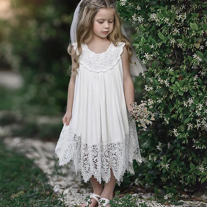 2019 kids dress for girl / White princess with tassel | Детская одежда и обувь