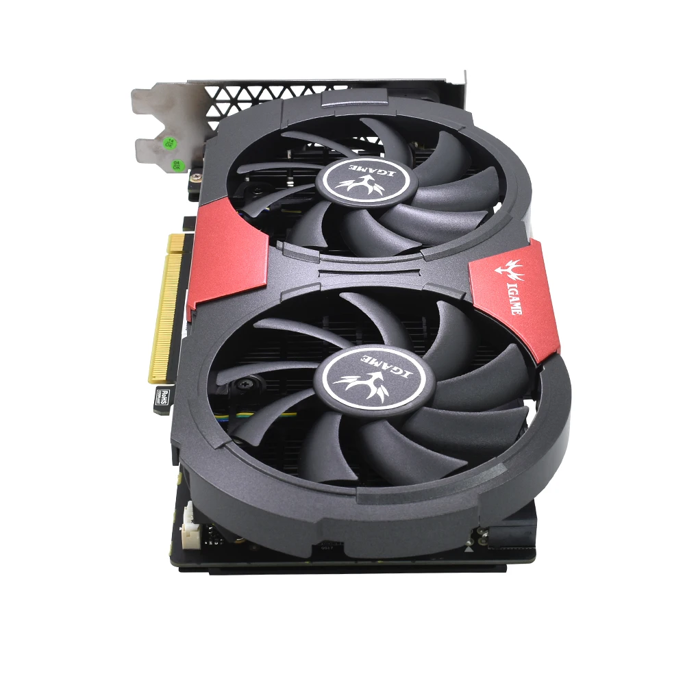 Красочные GeForce iGame gtx1050 NVIDIA GPU 2 ГБ GDDR5 игровой mining pci e x16 3.0 ВИДЕО Графика карты DVI + HDMI