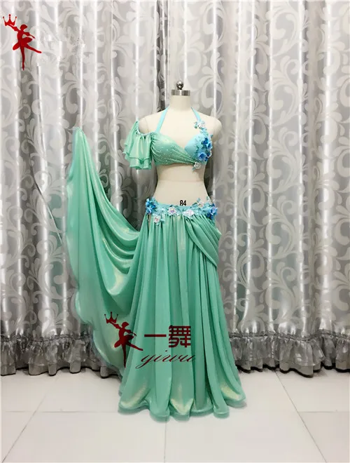 Bellydance oriental Belly Indian gypsy eastern dance dancing costume costumes clothes bra belt robe ring skirt dress set suit 54 |