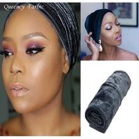 hqt02 new fashion african solid headwrap and scarf soft african headtie african turban womens accessories womens clothing