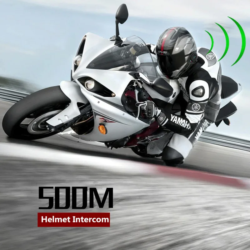 Беспроводной Bluetooth интерком для мотоциклетного шлема 500 м 2 комплекта|helmet intercom