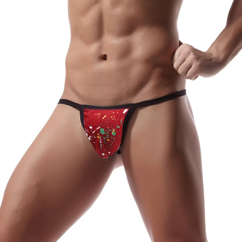 Новинка 5 шт./компл. граффити мужские трусы для геев низкая талия jockstrap выпуклые