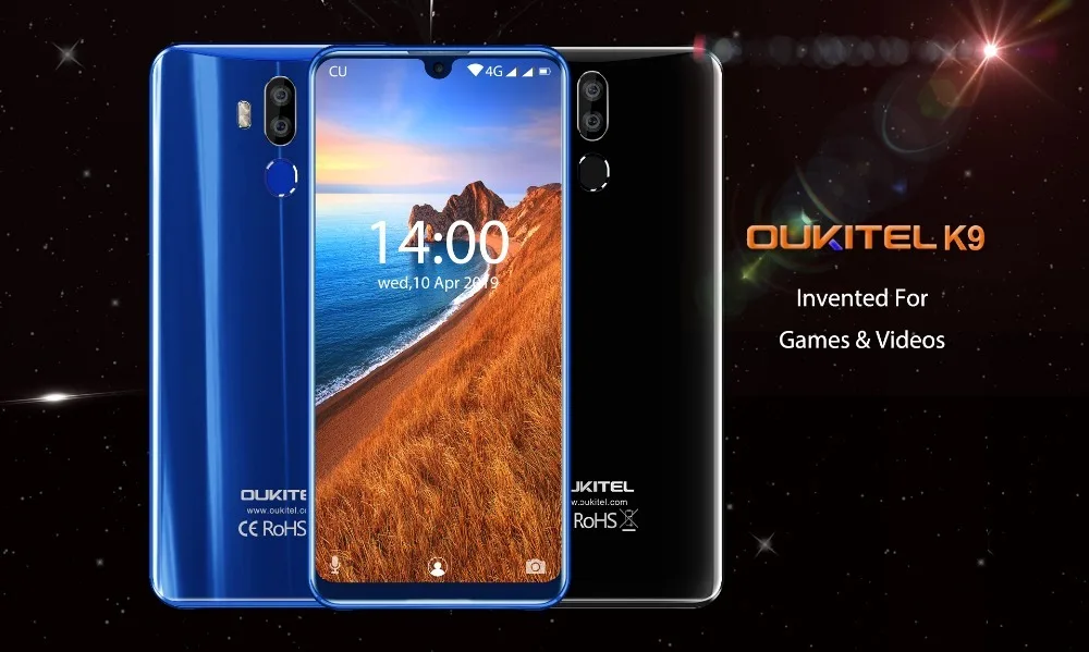 OUKITEL K9 7,1" FHD+ 1080*2244 сотовый телефон 16MP+ 2MP/8MP 4G смартфон Face ID 6000mAh 5 V/6A Быстрая зарядка телефонов OTG Мобильный телефон