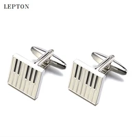 hot sales piano keyboard cufflinks for mens square musical instrument funny piano keys cuff links shirt cuff cufflink gemelos