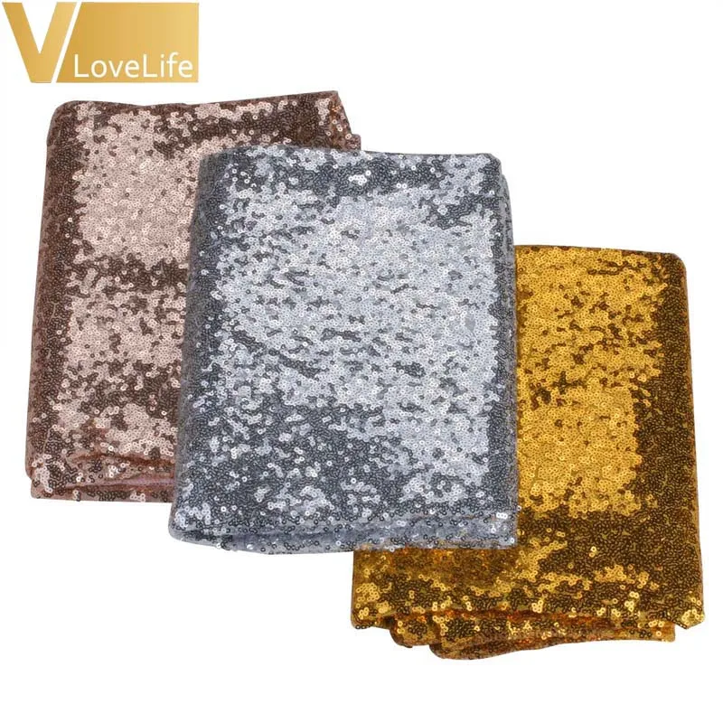 Свадебные украшения для стола блестящая скатерть с блестками цвета розового