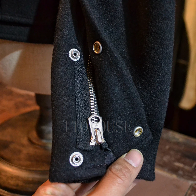 ITOHOUSE репликация RECORD BREAKER 21OZ шерстяная куртка зимняя Байкерская верхняя одежда приталенное пальто Мужская мотоциклетная куртка