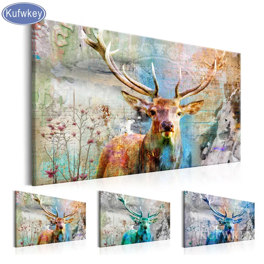 

5D DIY Diamond Painting Handicraft Cross Stitch "Retro deer"Full Square Diamond Embroidery sale of pictures Home Decoration