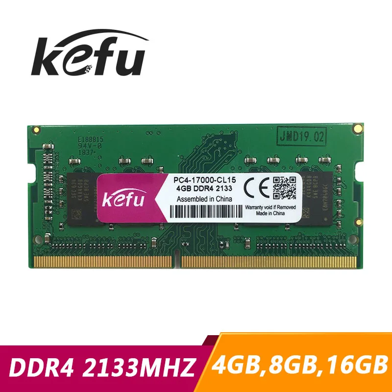 Память для ноутбука KEFU DDR4 4 ГБ 8 16 PC4 17000 2133 МГц ОЗУ sodimm memoria ddr4 4G 8G 16G 2133T|Оперативная